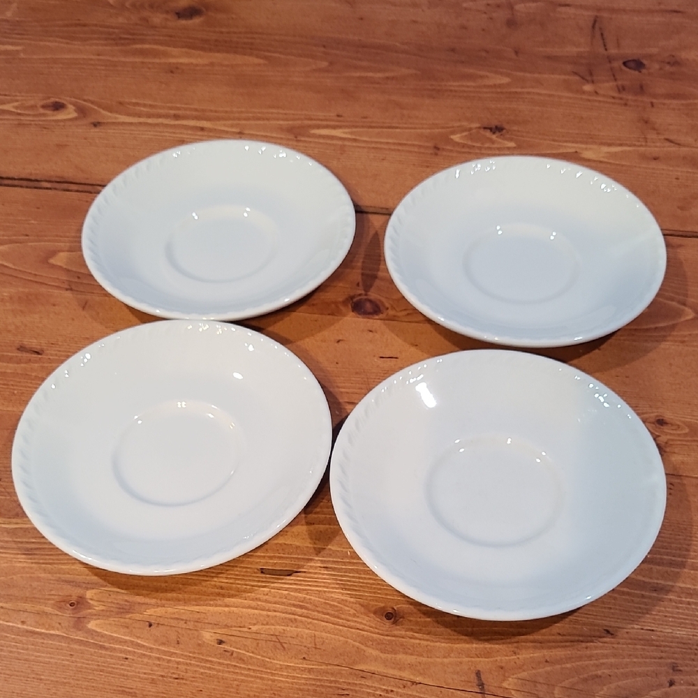 Set Of 4 Walker China By Jeanette Saucers